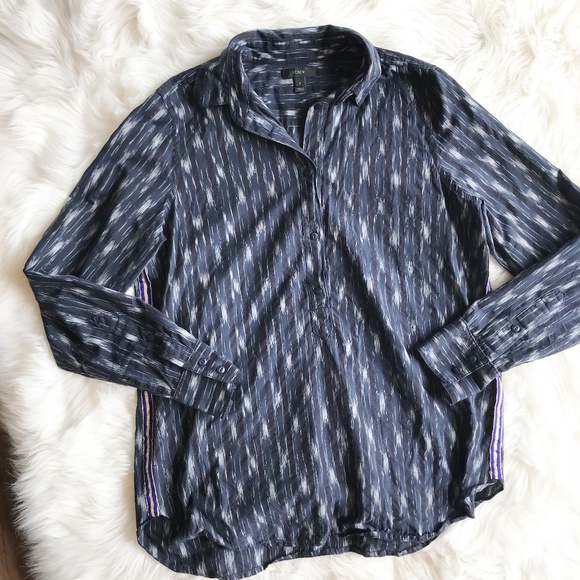 J. Crew Tops - • J. Crew Ikat Popover Blouse e807